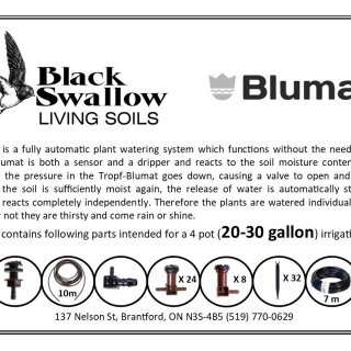 Blumat kit for 4 plants in 20 to 30 gallon pots